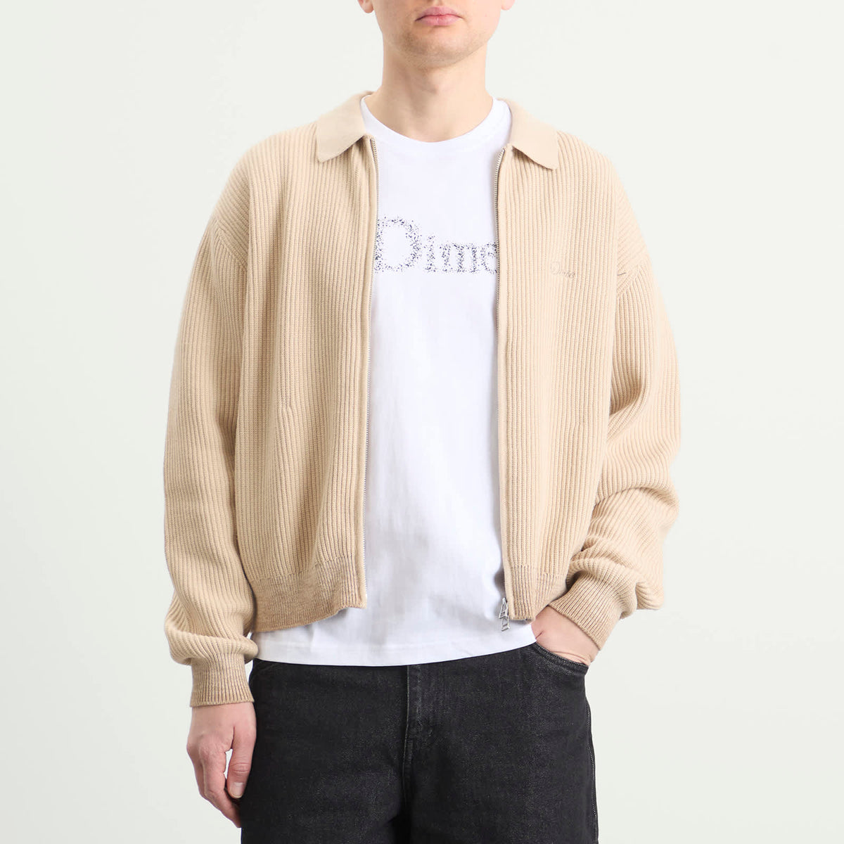 Dime Double Zip Knit Cardigan