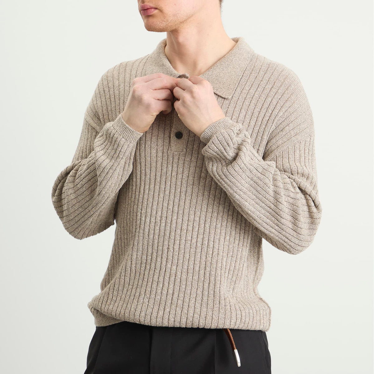 Mfpen Grain Digit Polo Knit