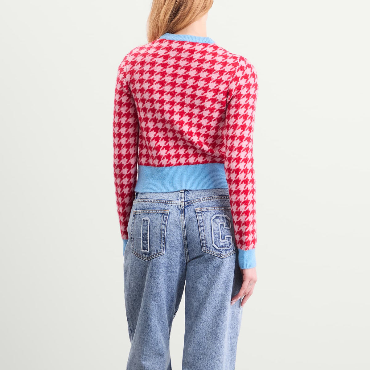 ICECREAM Houndstooth Knit Cardigan