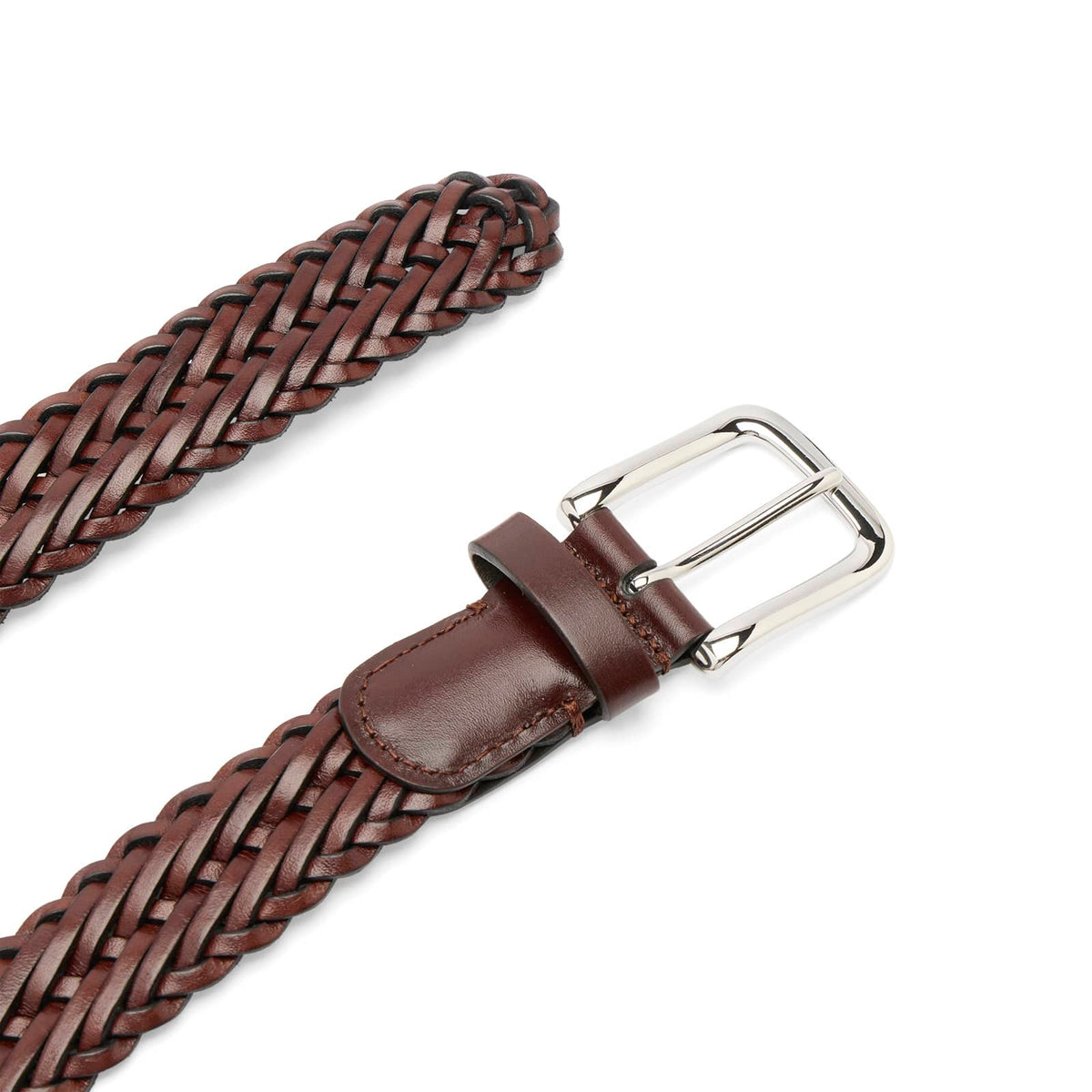 Andersons Narrow Woven Leather Belt