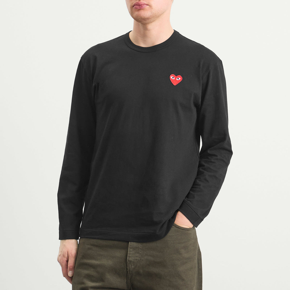 Comme des Garçons Play Long Sleeve Basic Logo T-Shirt