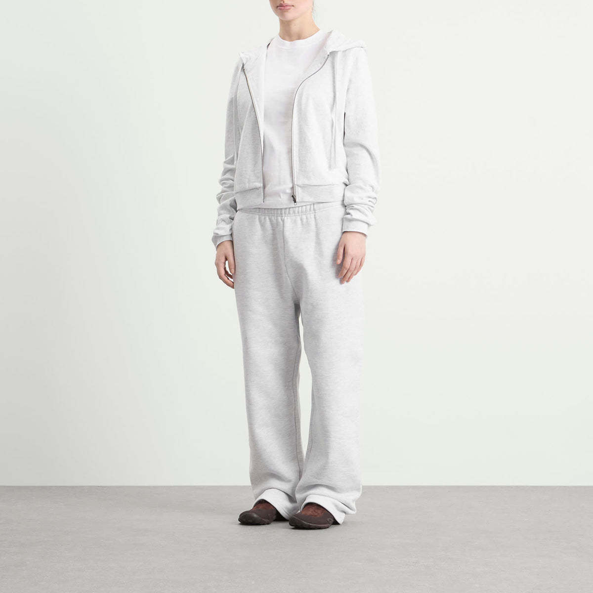 Entire Studios Lightweight Crop Zip-Up Hoodie