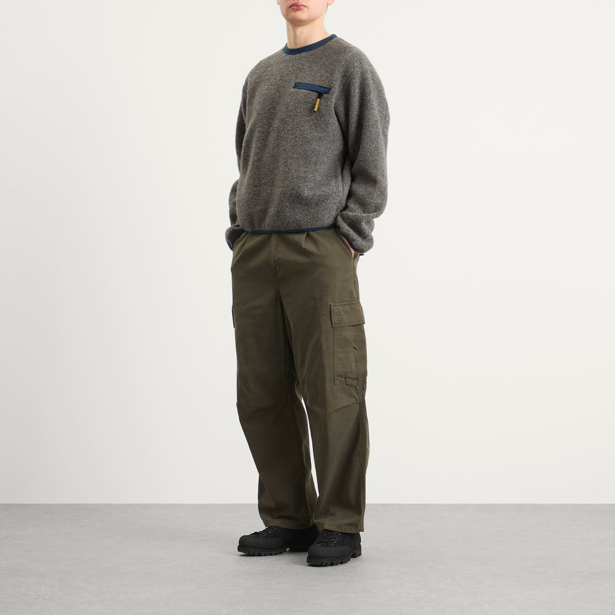 thisisneverthat x GORE-TEX WINDSTOPPER Wool Fleece Crew
