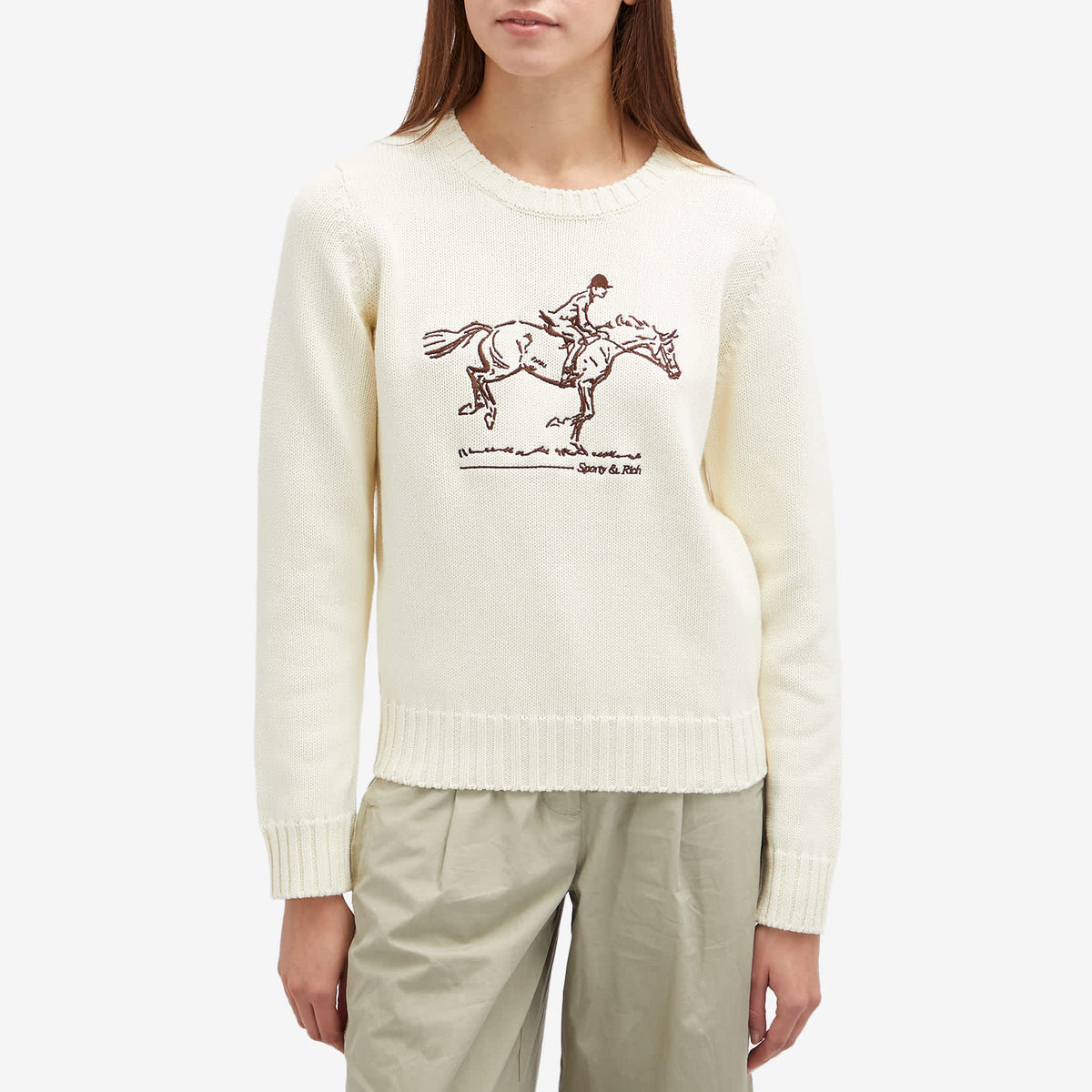 Sporty & Rich Horse Knitted Sweater
