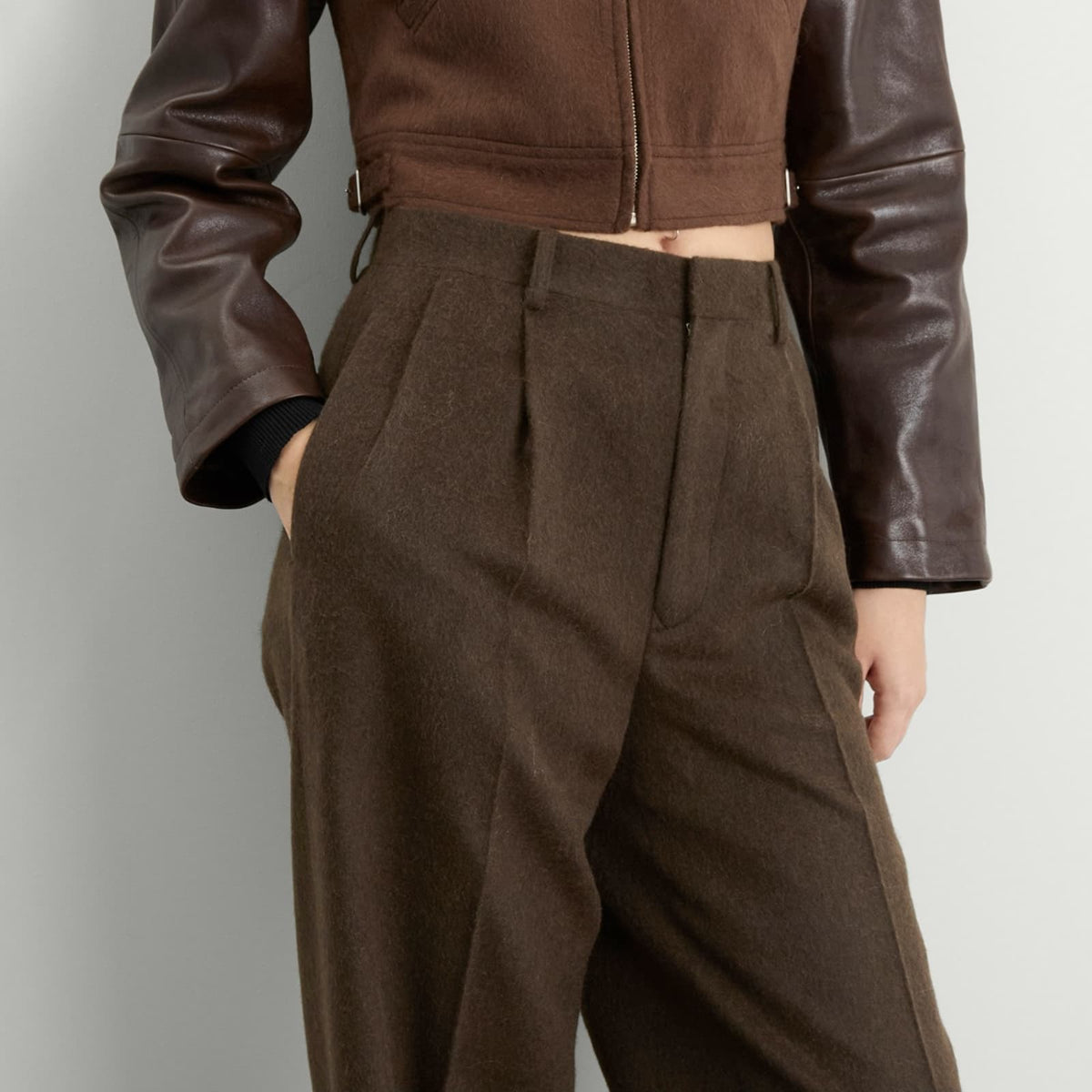 Auralee Flannel Two-Tuck Trousers