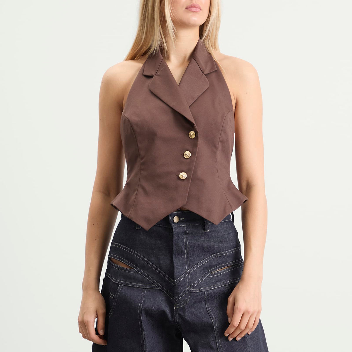 Tolu Coker Halter Waistcoat