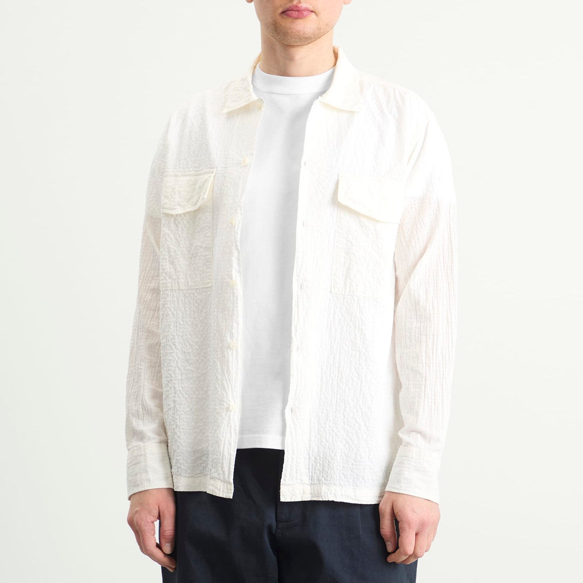 Universal Works Arten Seersucker Attendant Overshirt