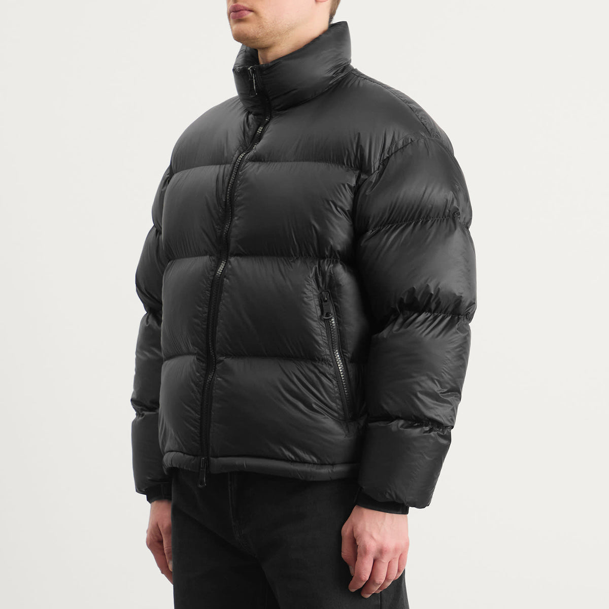 MKI Translucent Funnel Neck Bubble Jacket