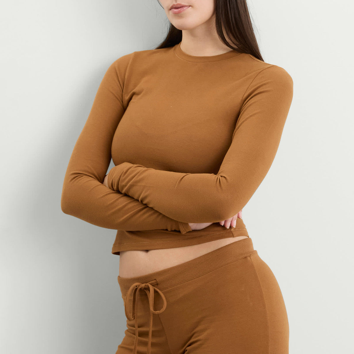 SKIMS Cotton Jersey Long Sleeve Top
