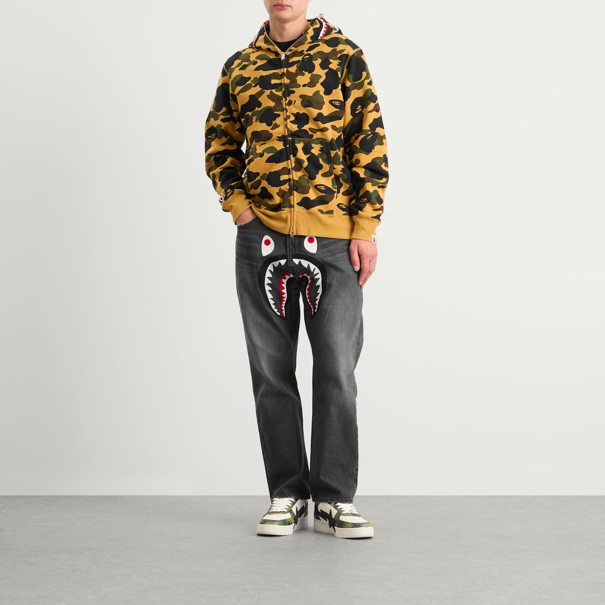 A Bathing Ape Shark Loose Fit 13oz Jeans