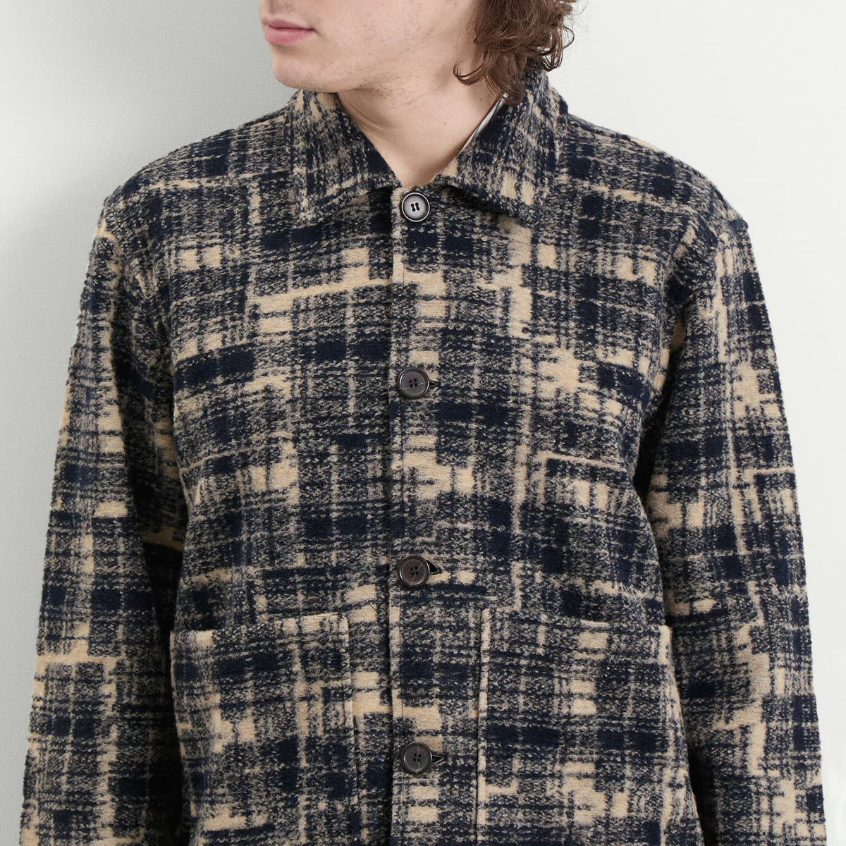 Universal Works Patch Check Fleece Rams Jacket