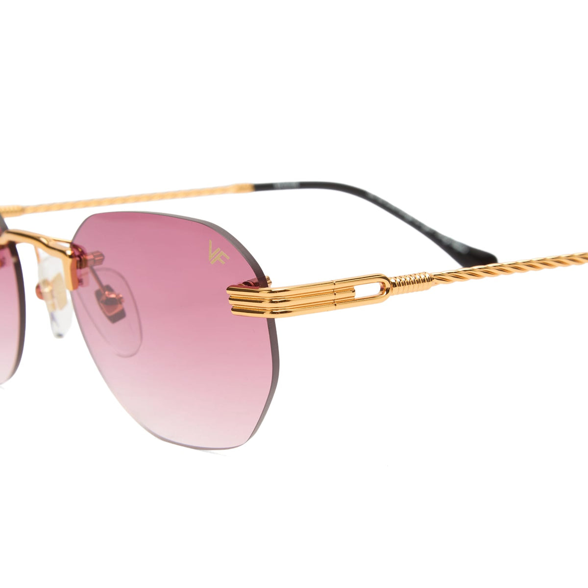 Vintage Frames Company Detroit Player Rimless Sunglasses