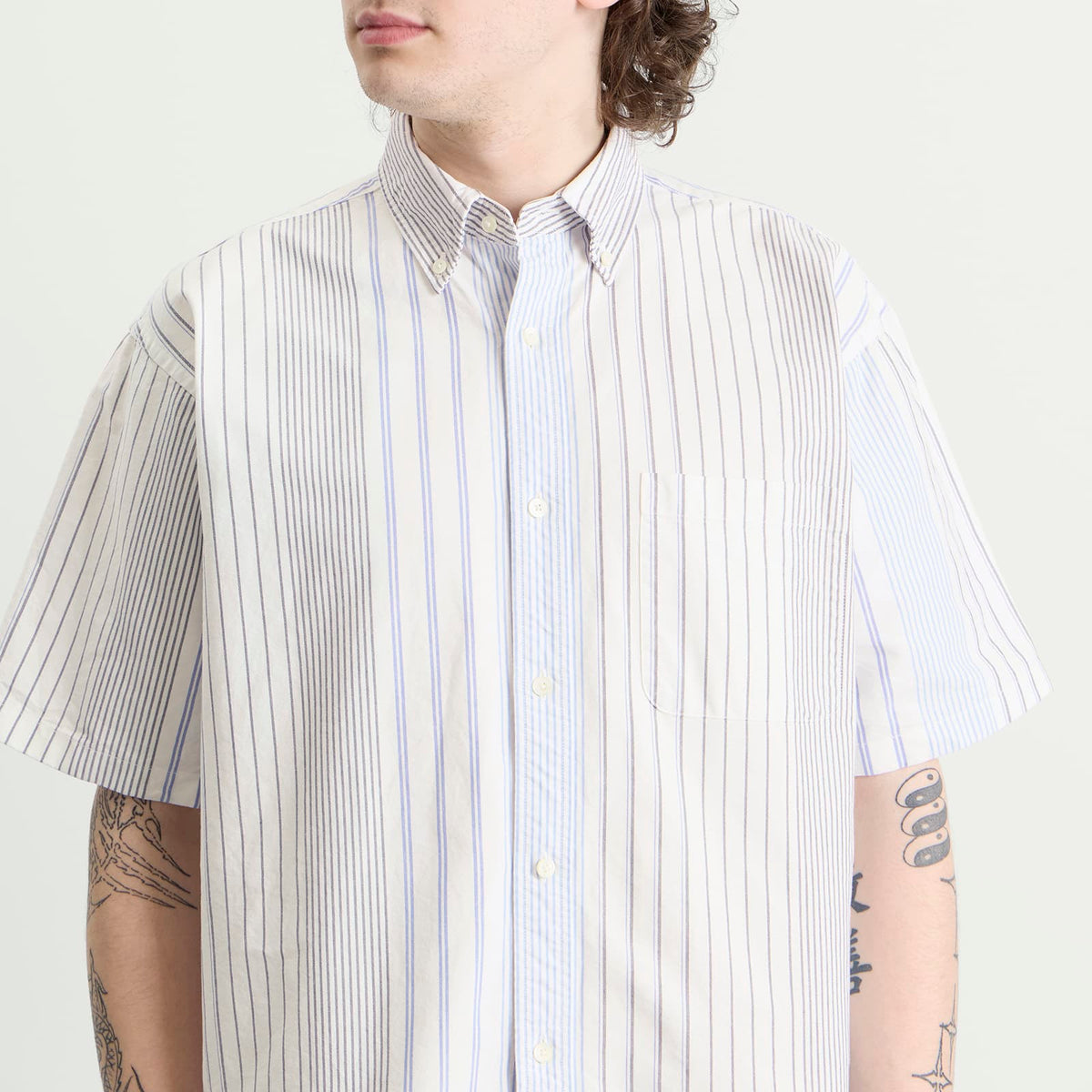BEAMS Oxford Button Down Half Sleeve Shirt