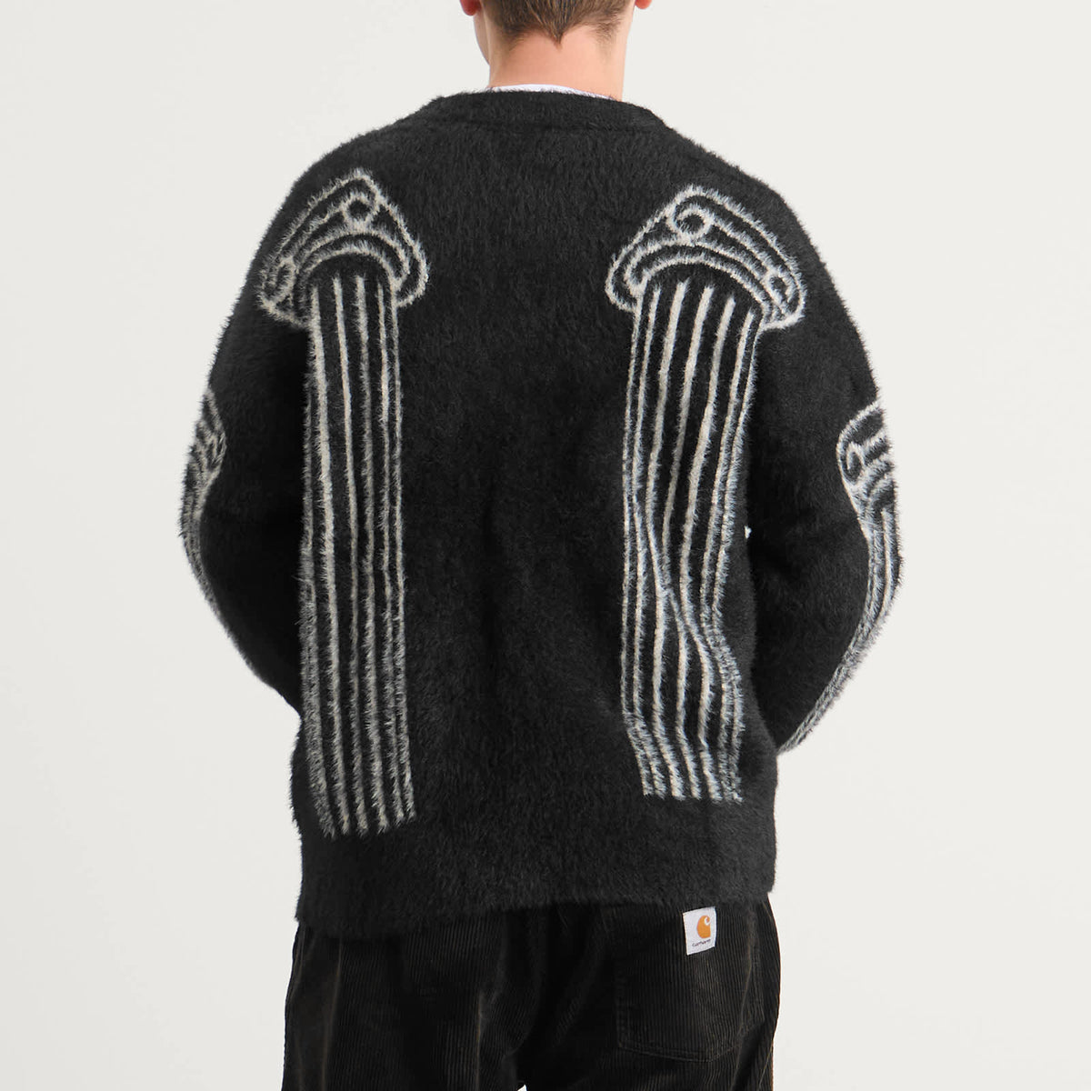 Aries Oversized Chenille Column Knit Cardigan