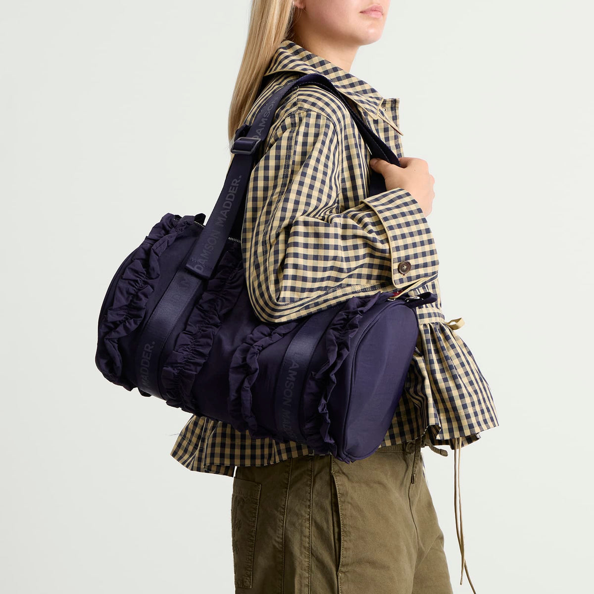 Damson Madder Brooke Frill Barrel Bag