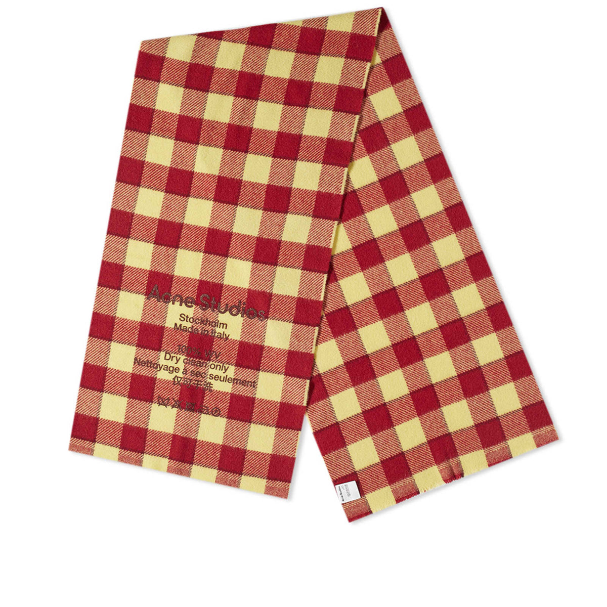 Acne Studios Cassiar Check Narrow New Scarf