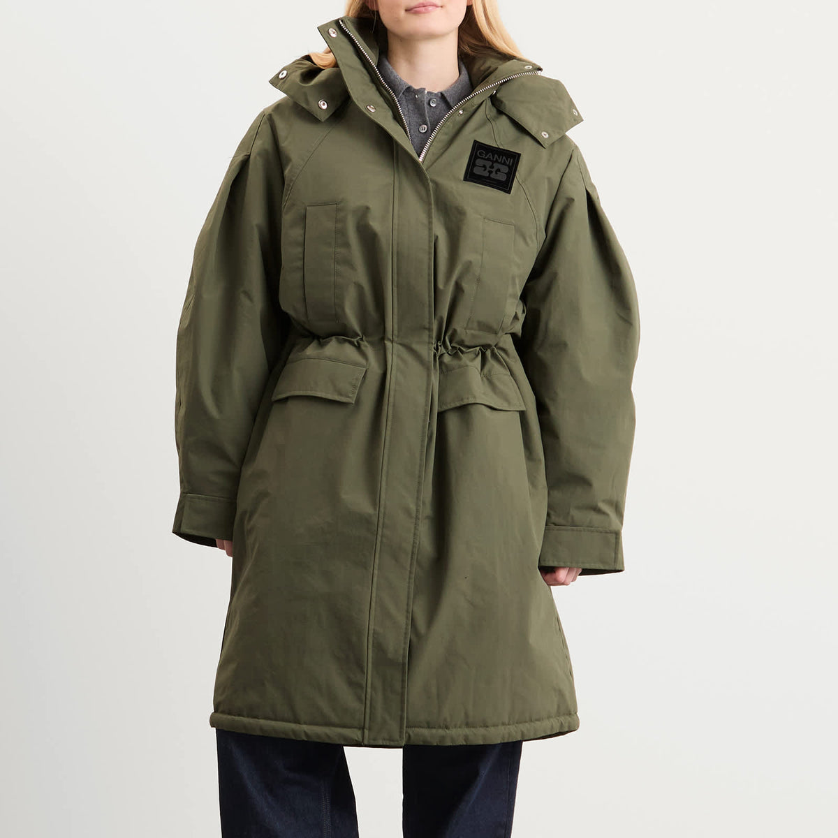 GANNI Ripstop Tri-Layer Parka Coat