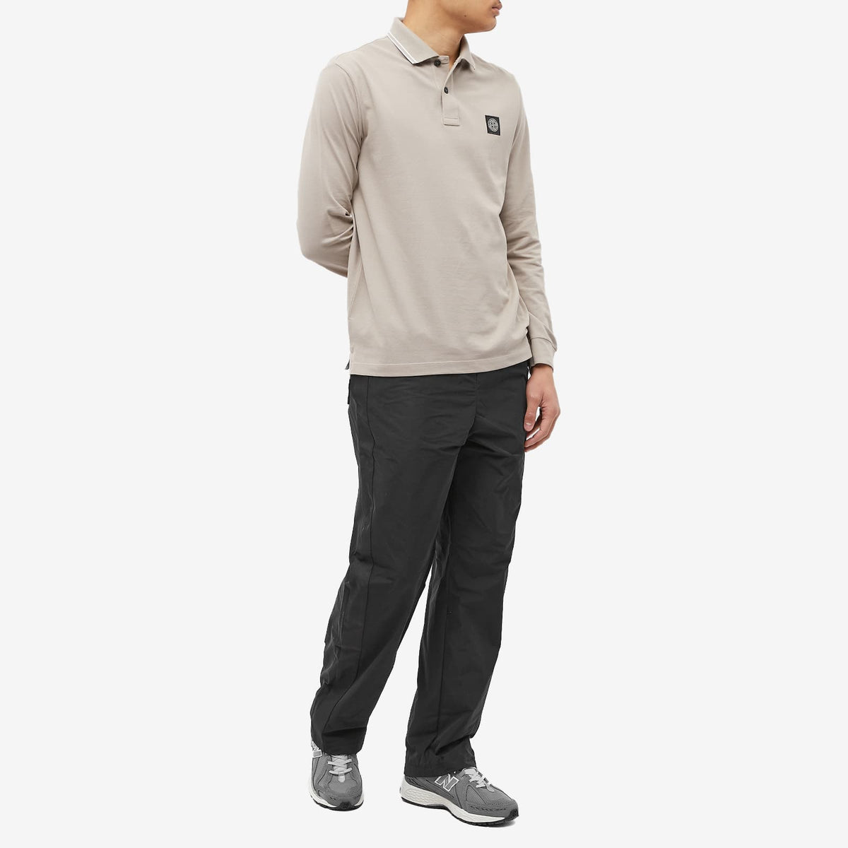 Stone Island Long Sleeve Patch Polo