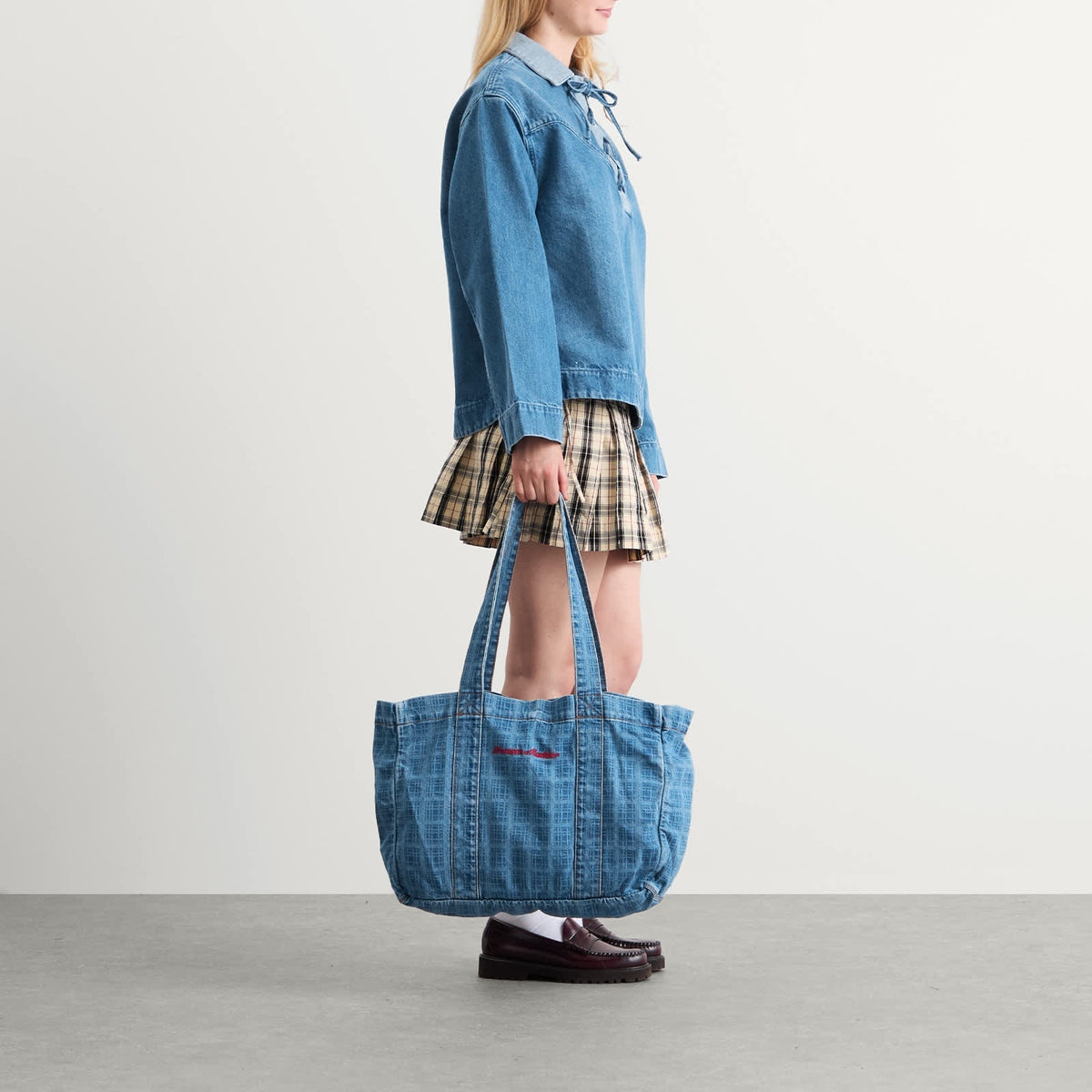 Damson Madder Denim Tote Bag