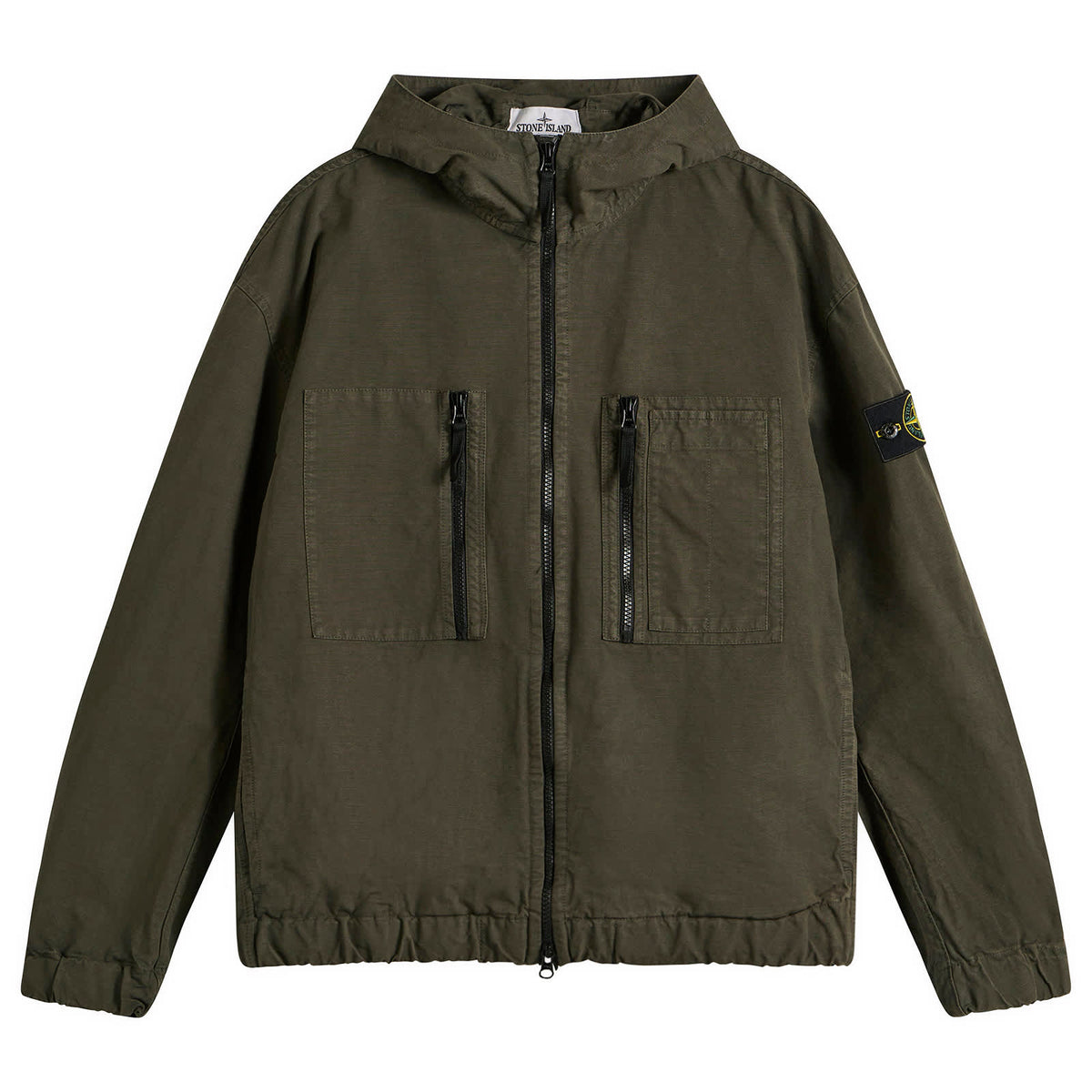 Stone Island Organic Cotton Ripstop Hooded Jacket