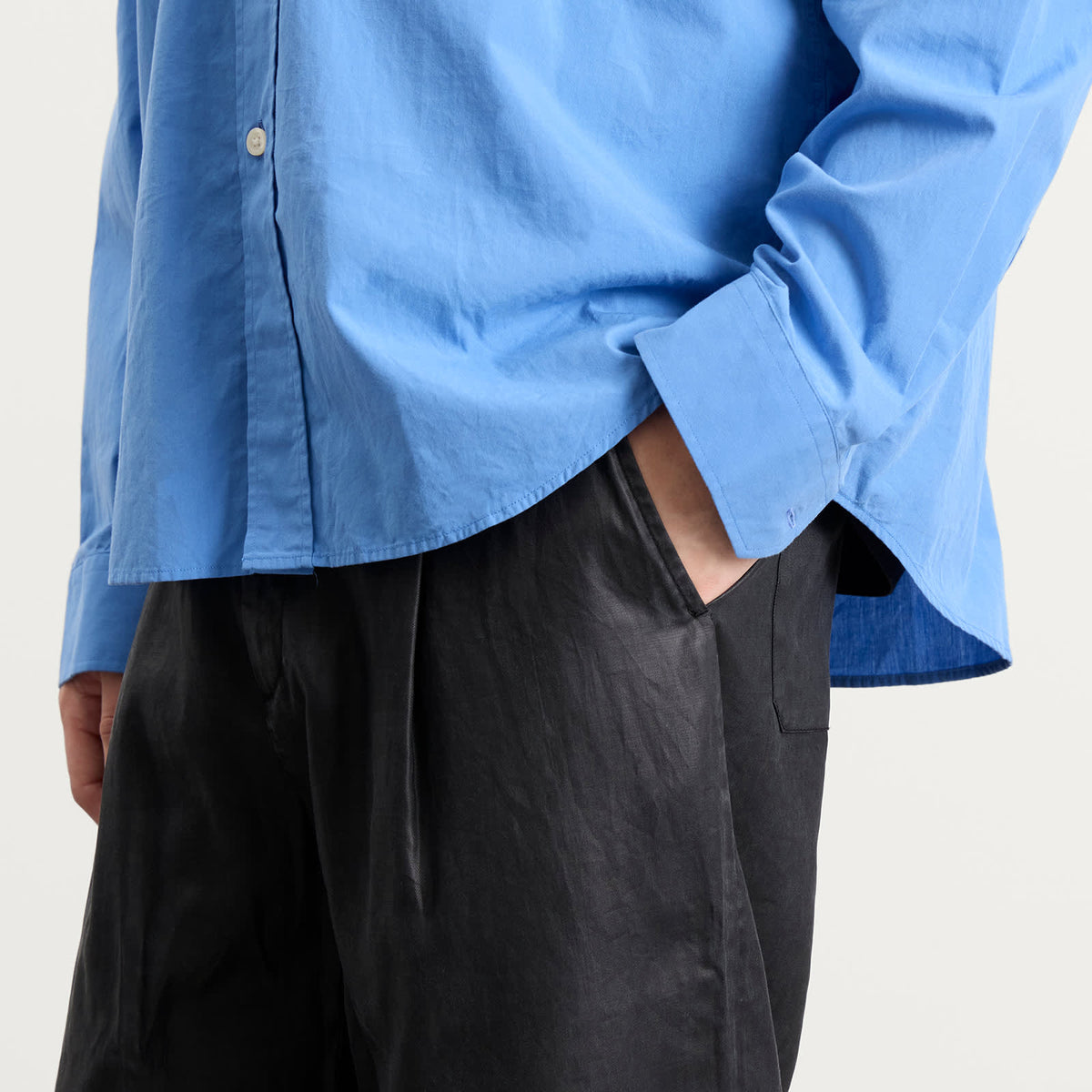 Our Legacy Lacquer Black Mirror Tencel Still Chino