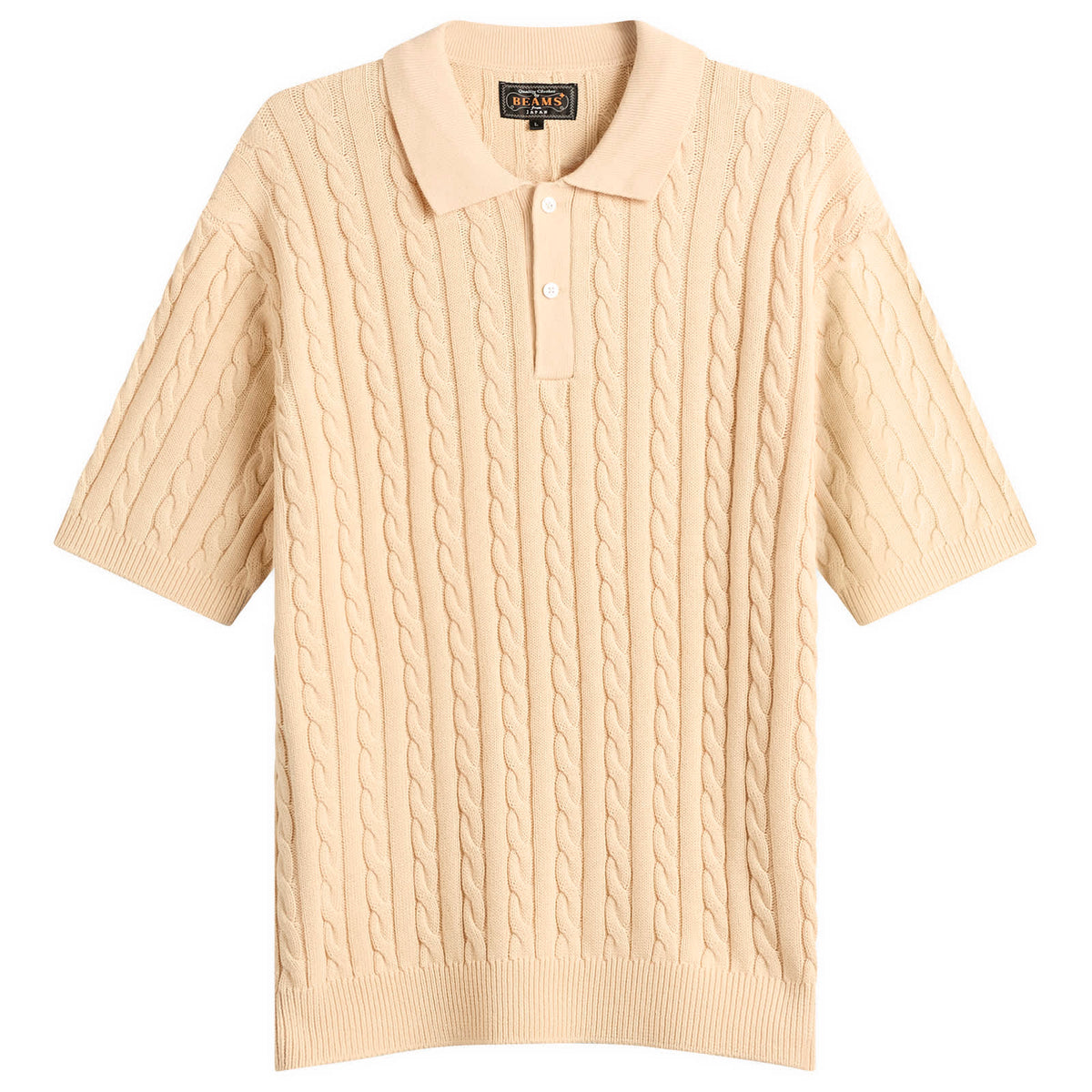 Beams Plus Cable Knit Polo