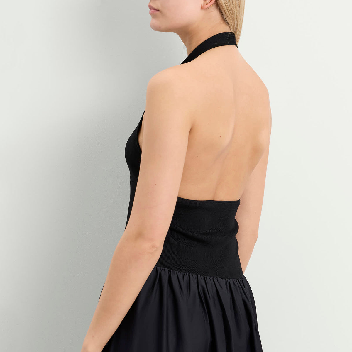 St. Agni Knit Halter Backless Dress