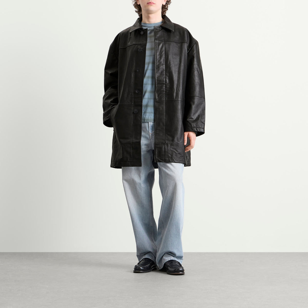 Deadwood Bloke Leather Car Coat