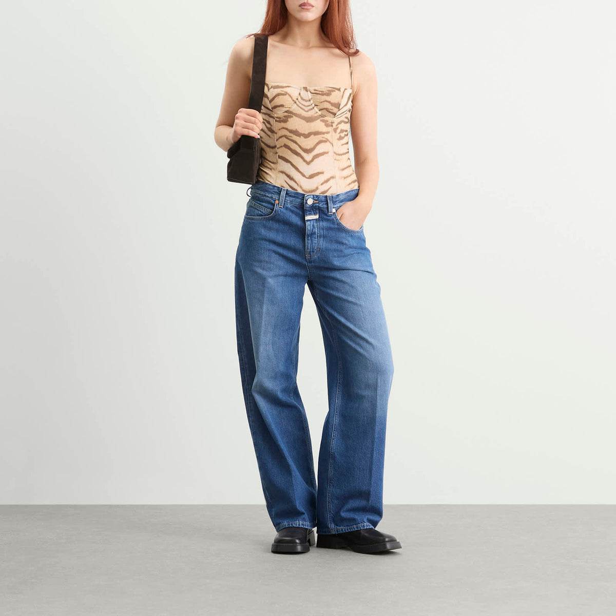 Good American Mesh Bustier Bodysuit