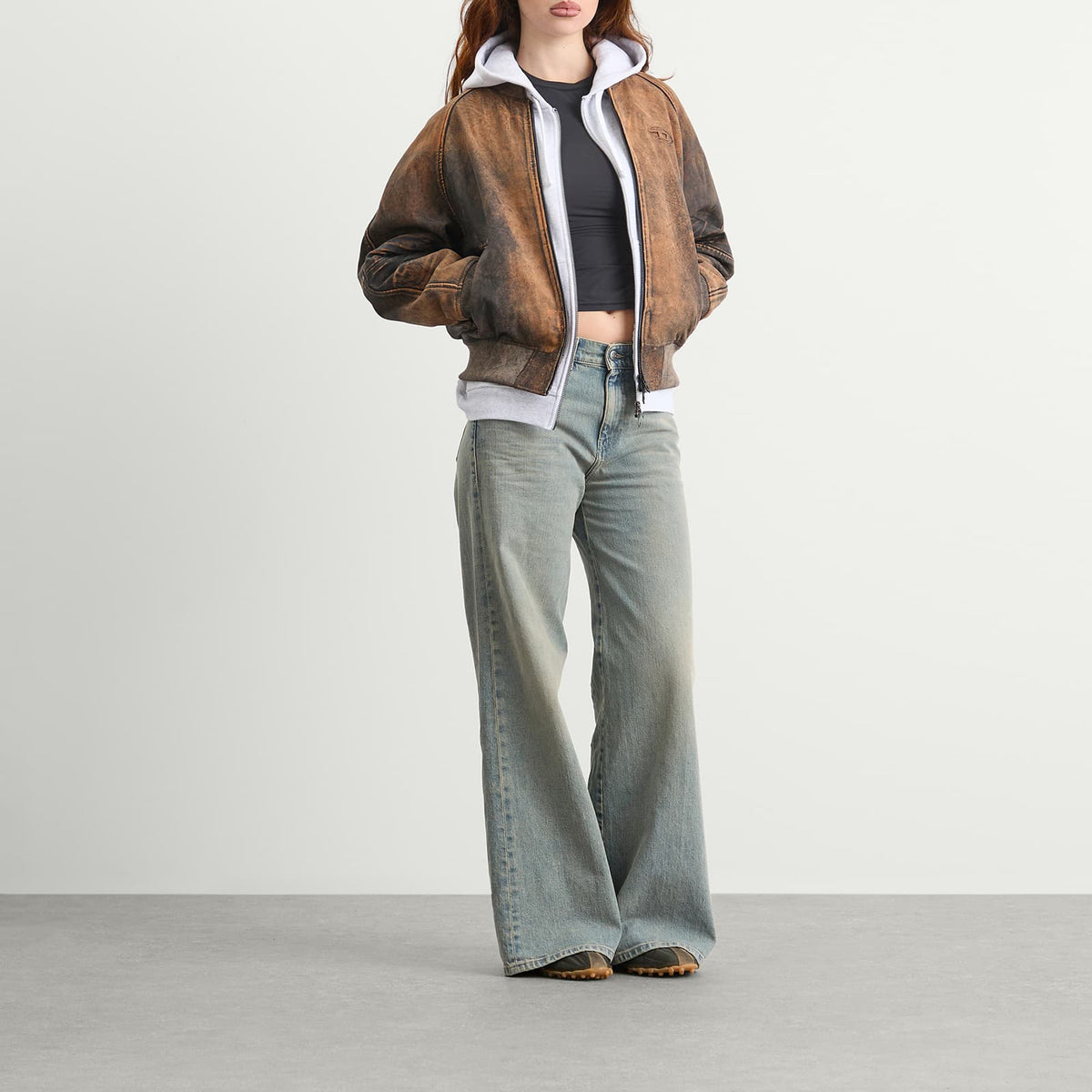 Diesel L-Cobb Camouflage Leather Jacket