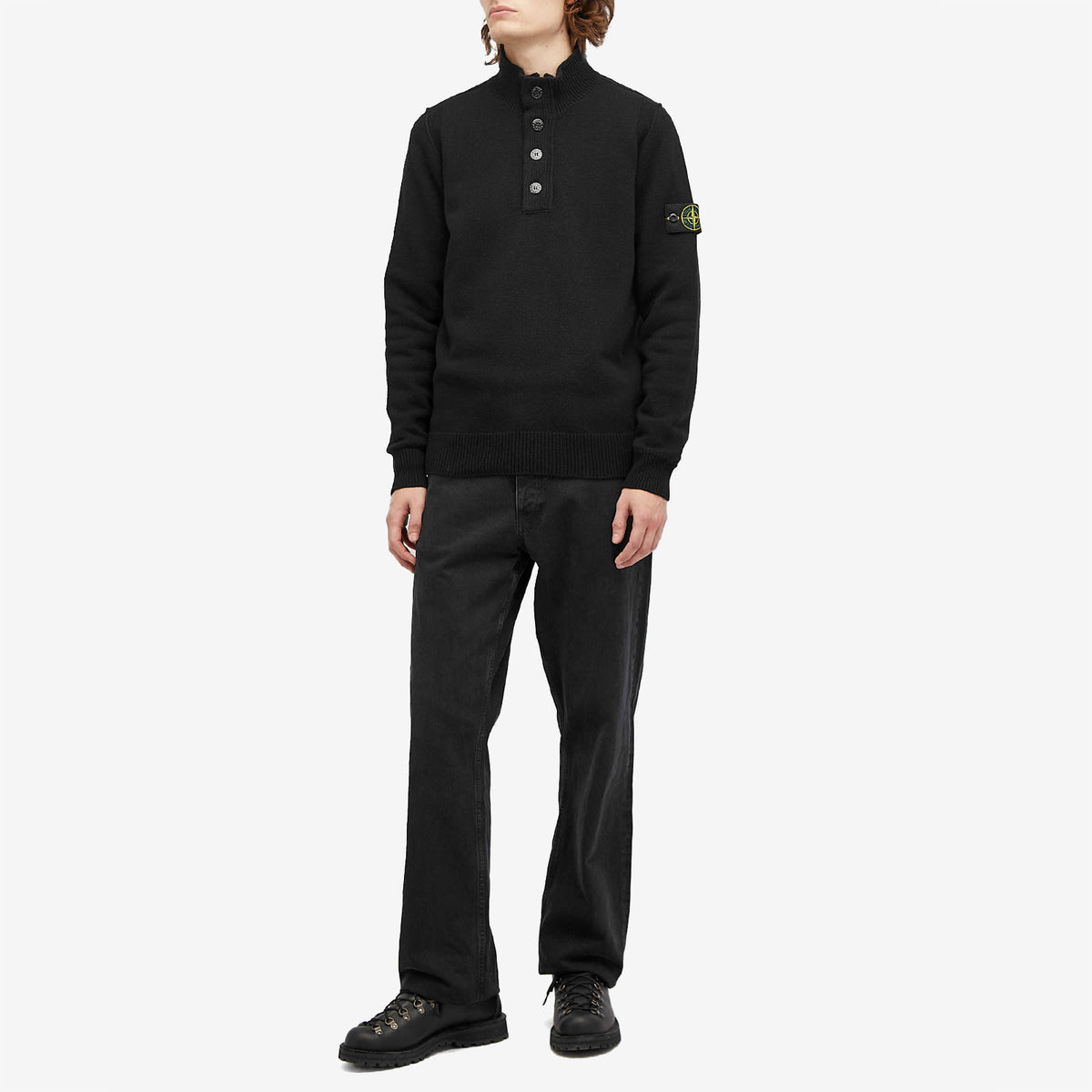 Stone Island Lambswool Quarter Button Knit