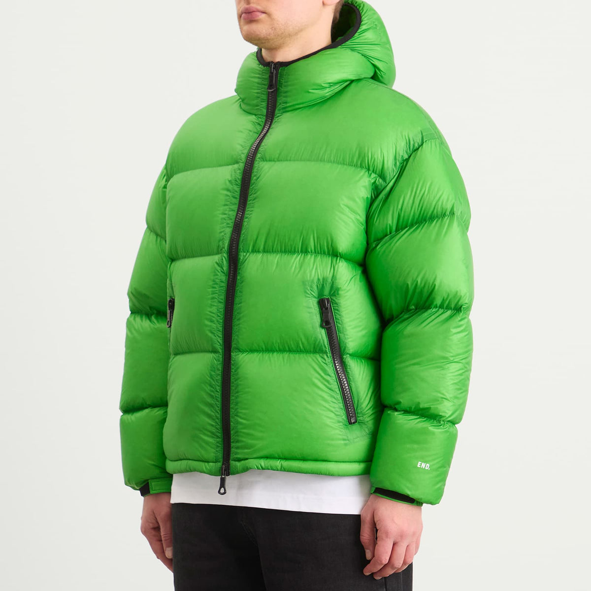 MKI Translucent Hooded Bubble Jacket Presented By END.