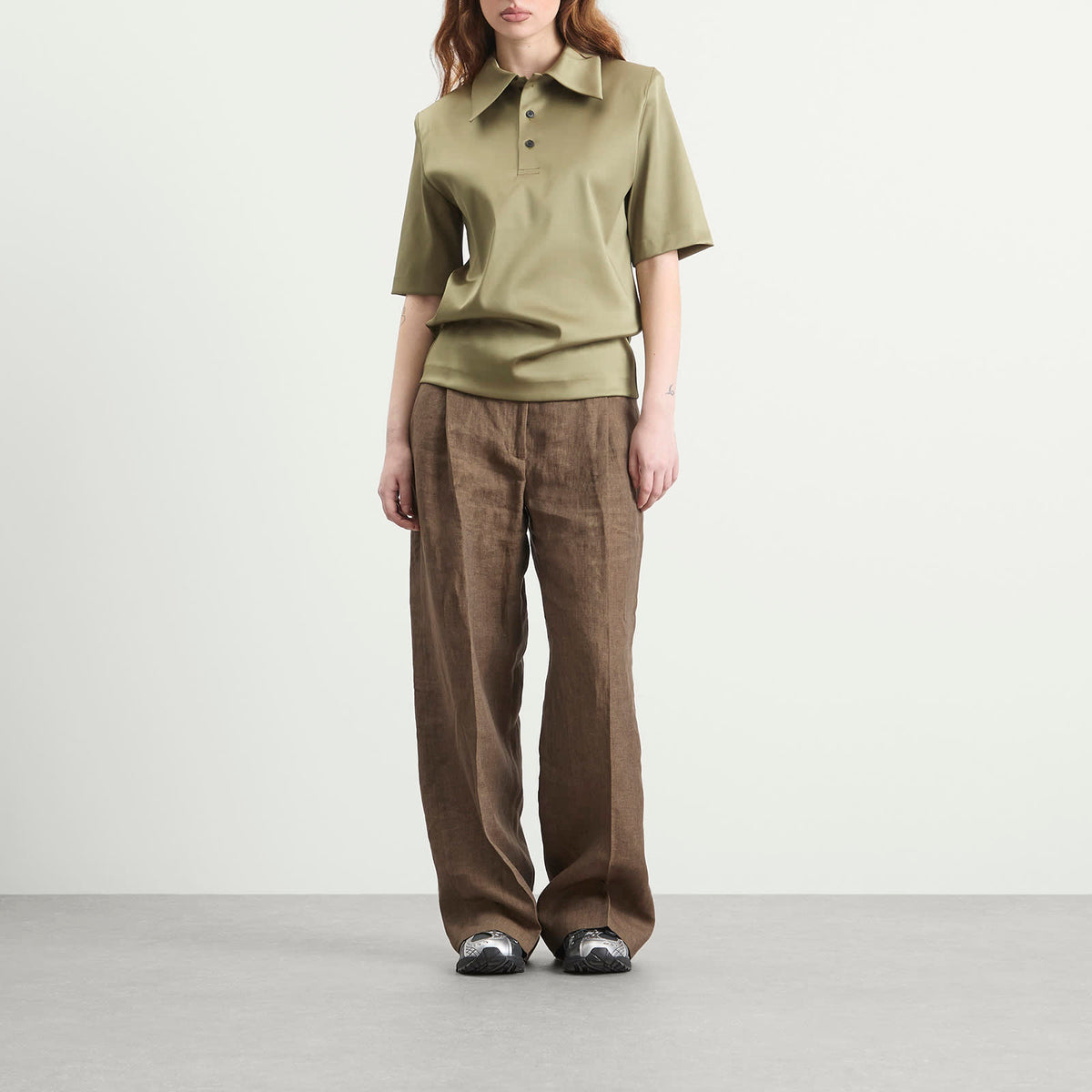 TOGA Satin Stretch Polo Shirt