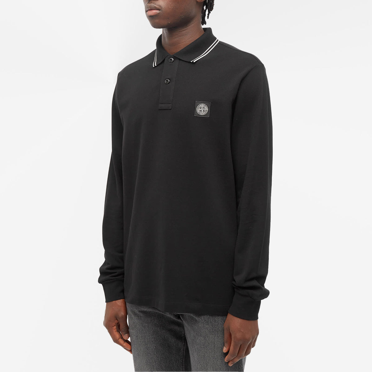 Stone Island Long Sleeve Patch Polo