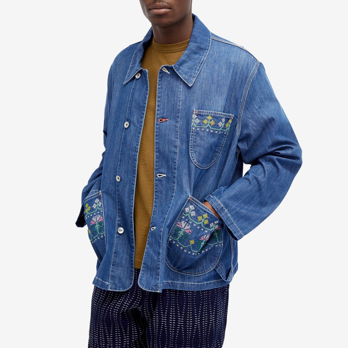 YMC Embroidered Labour Chore Denim Jacket