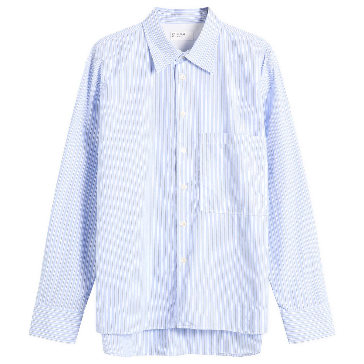 Universal Works Office Stripe Square Pocket Shirt