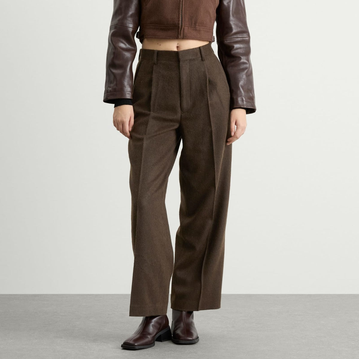 Auralee Flannel Two-Tuck Trousers