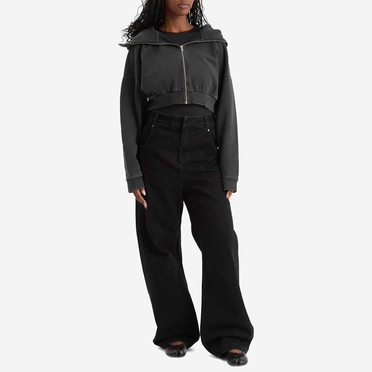 Entire Studios Cropped Full Zip Hoodie