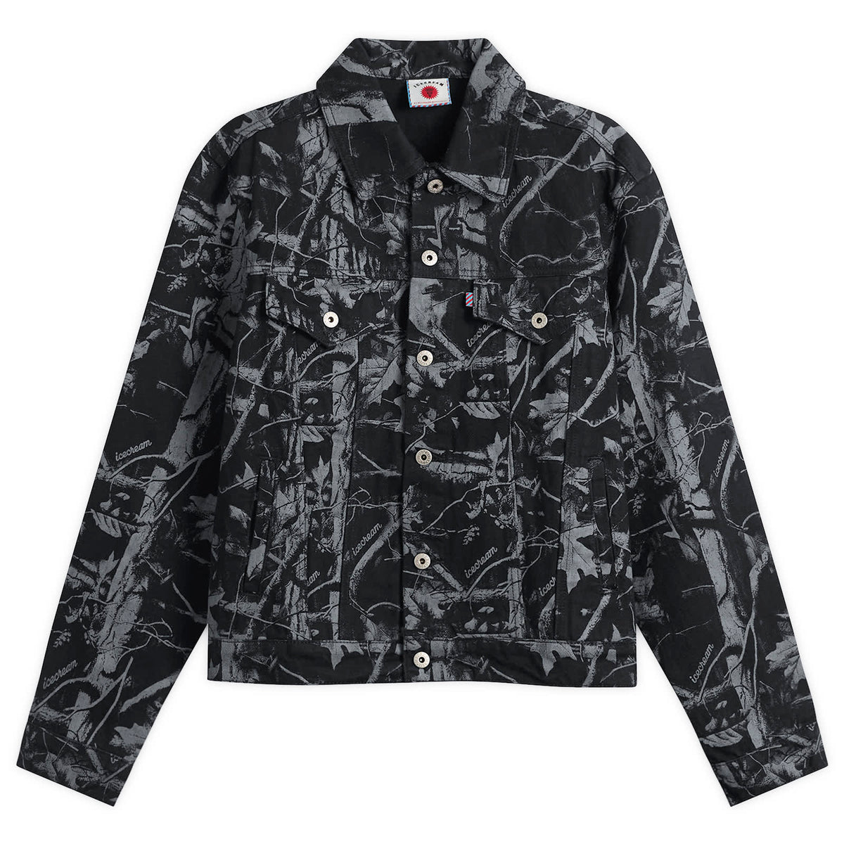 ICECREAM Tree Camo Denim Trucker Jacket