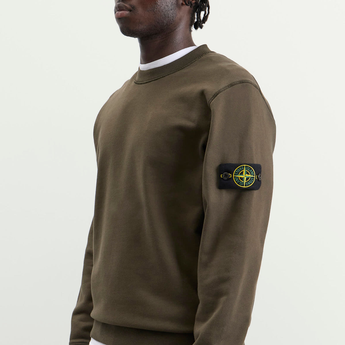 Stone Island Organic Cotton Fleece Sweatshirt