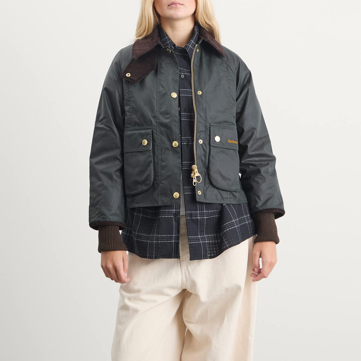Barbour Cropped Beadnell Wax Jacket