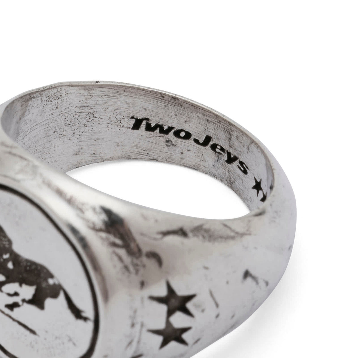 TwoJeys Galloping Signet Ring