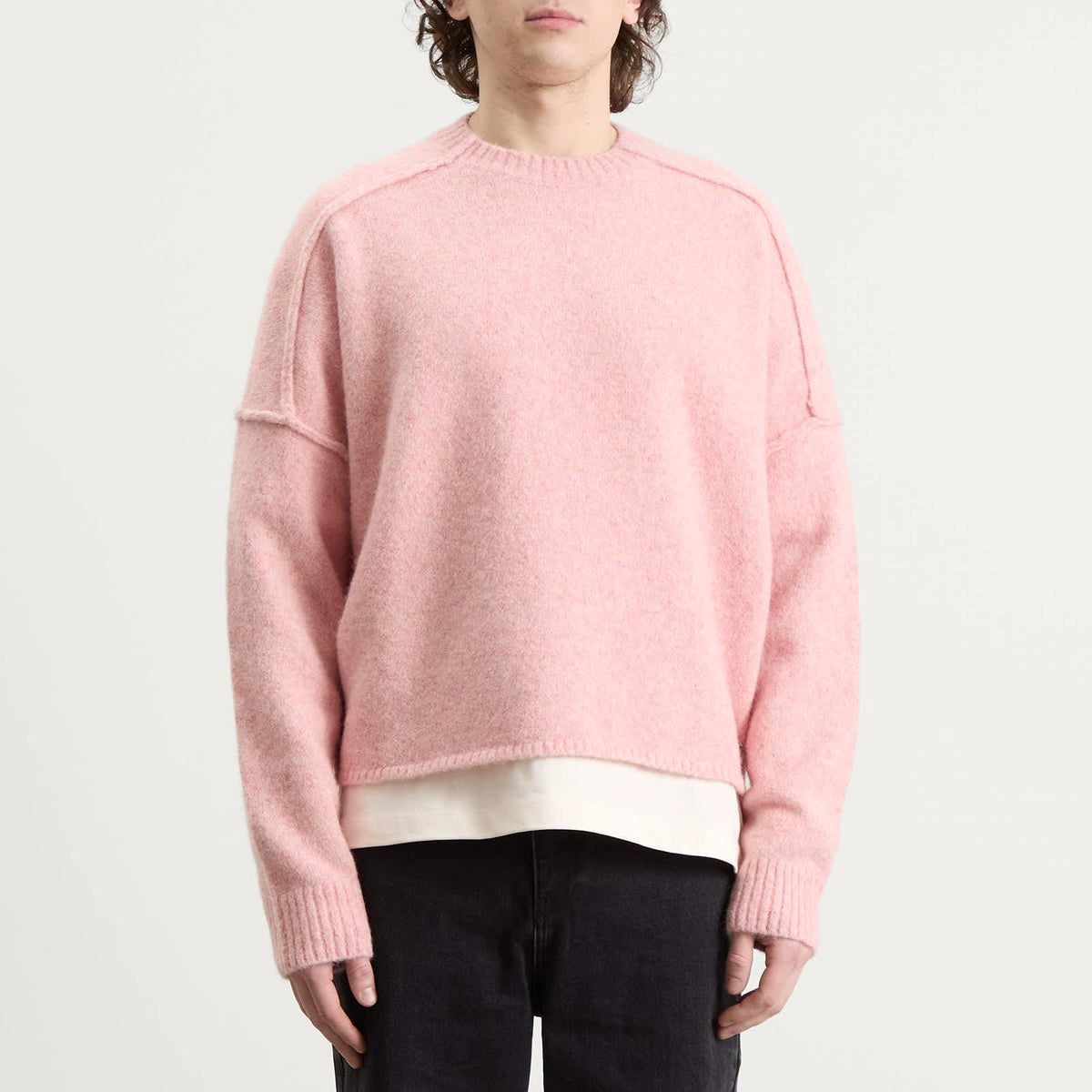about:blank Exposed Mock Neck Jumper