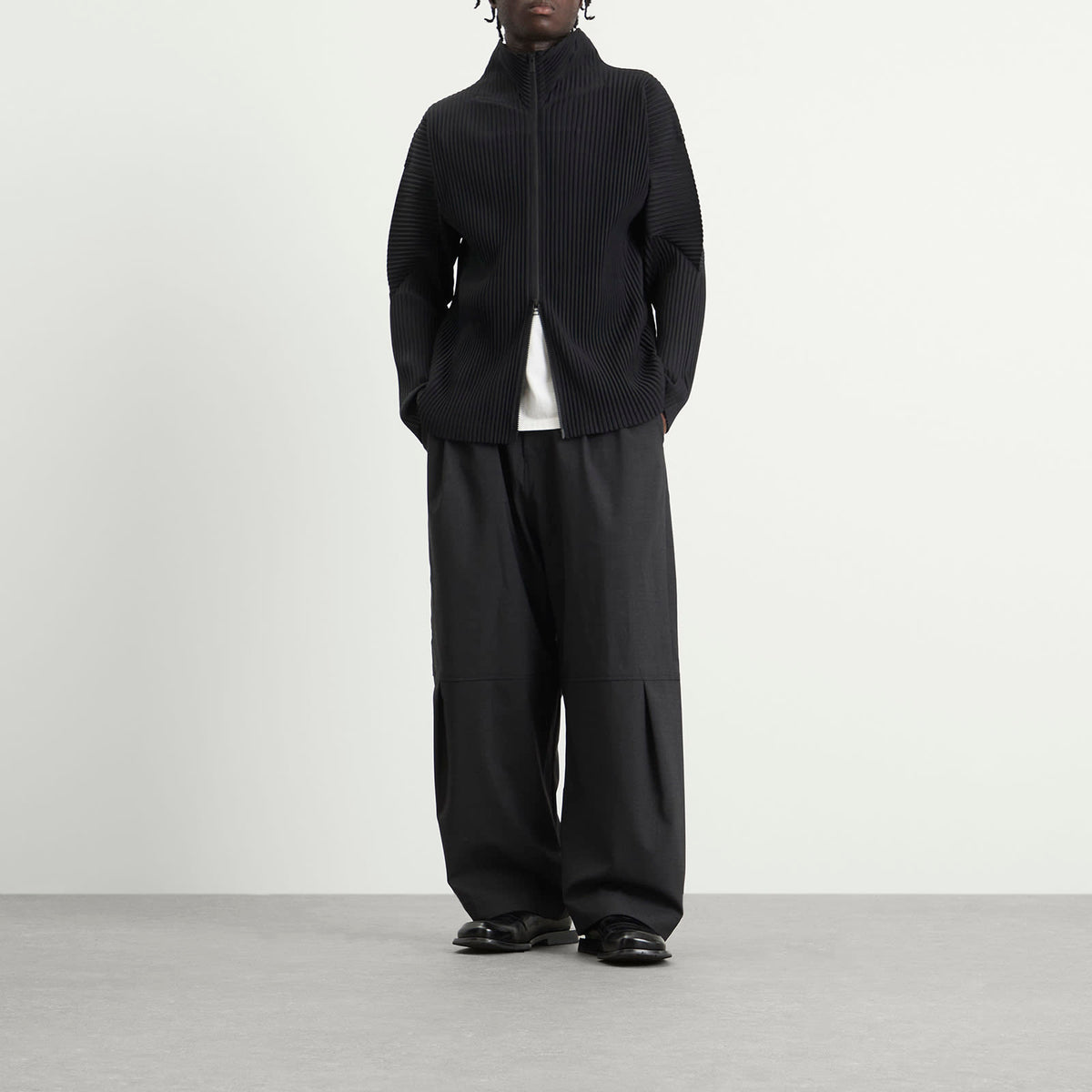 Homme Plissé Issey Miyake Pleat Zip Up Cardigan