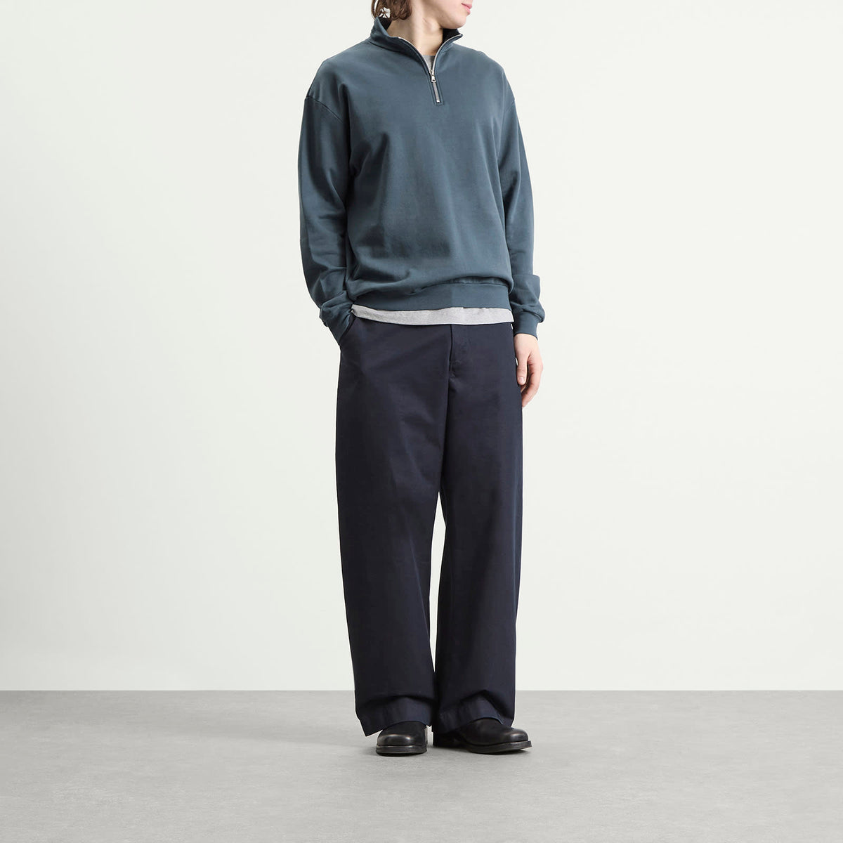 Auralee High Gauge Sweat Half Zip Jumper