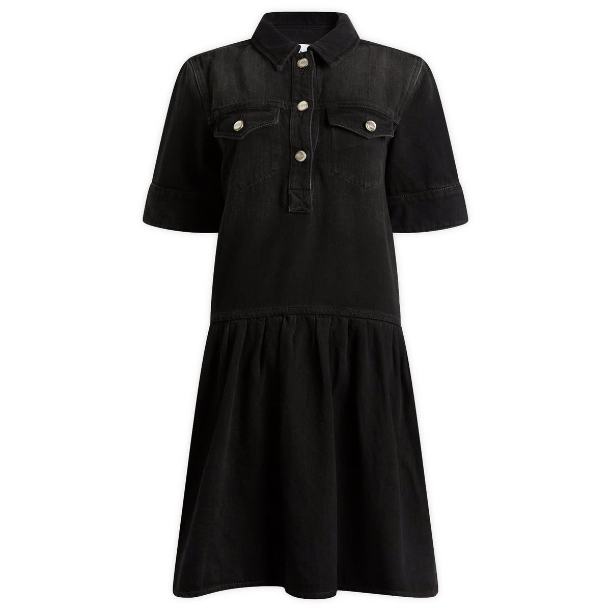 GANNI Soft Rigid Denim Mini Dress