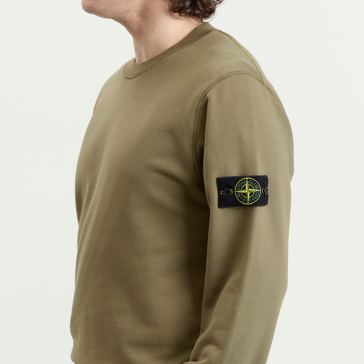 Stone Island Organic Cotton Fleece Sweatshirt