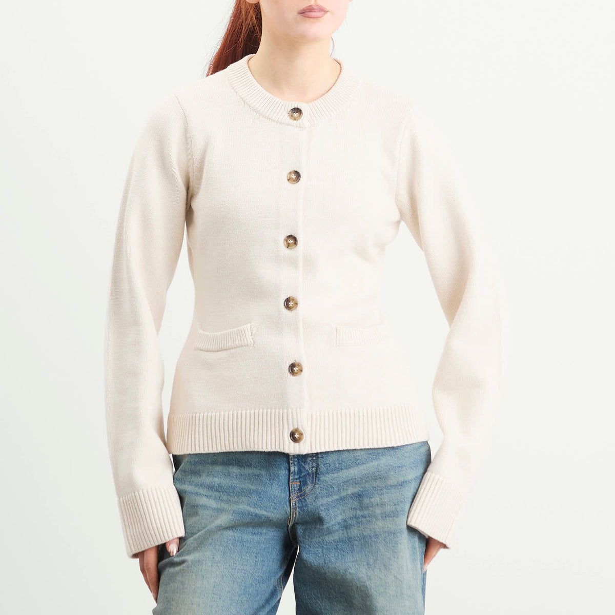 Good American Button Front Knit Cardigan