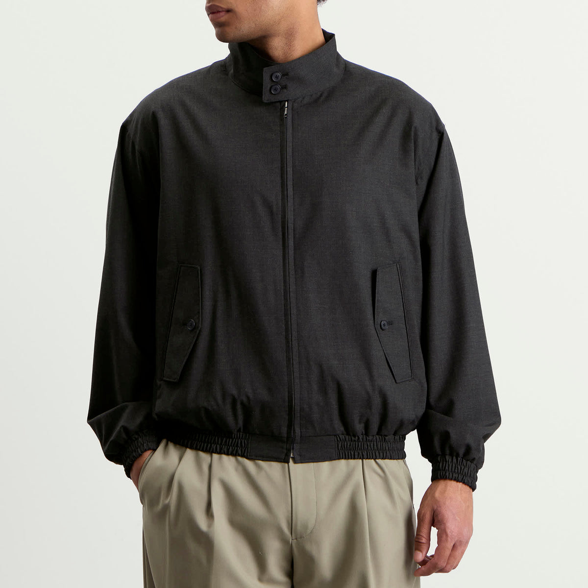 Auralee Tropical Wool Zip Blouson