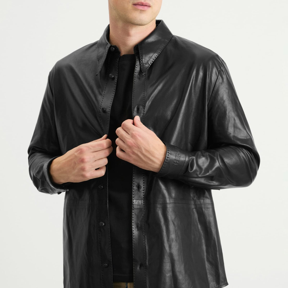 AMIRI Lightweight Leather Overshirt